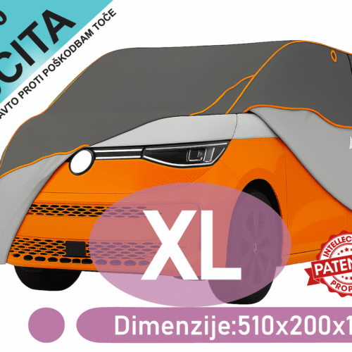 Velikost XL avtopokrivala MAX 2 Premium Hybrid za kombi vozila – prikaz mer